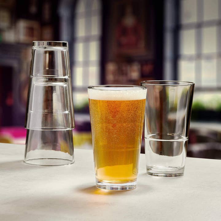 Libbey - Wholesale Cocktail/Liquor Glass - Libbey Restaurant Stacking Mixing Glasses, 16oz, Set of 12