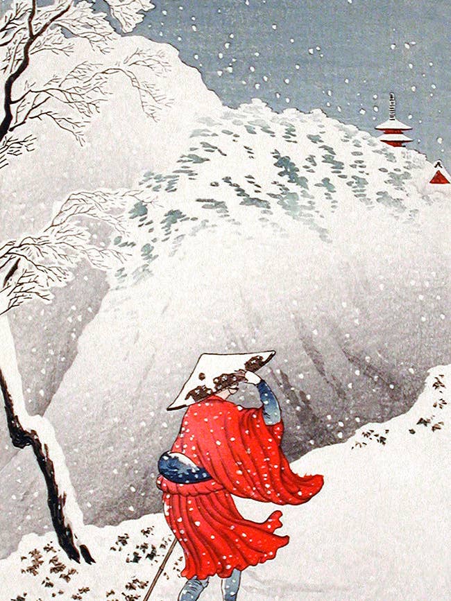 Snowy Evening on a Mountain Path by Hiroaki Takahashi for wholesale by Keep Calm Collection