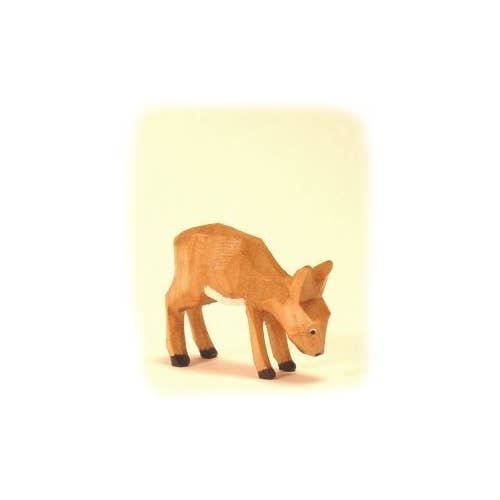 Erzgebirge German Wood Miniature Doe Deer Figurine for wholesale by Pinnacle Peak Trading