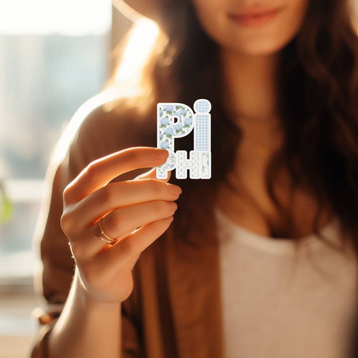 Aspen and Lark - Wholesale Sticker - Pi Beta Phi Sticker - Patchwork Blue3