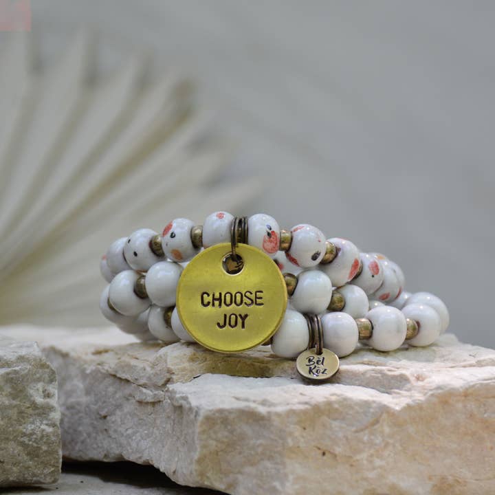 Bel Koz Haiti - Wholesale Beaded Bracelet - Poppy | Bel Koz Round Clay Bead Bracelet