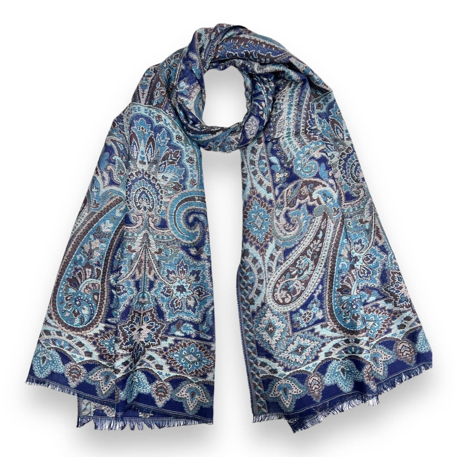 London Scarves - Wholesale Scarf - Women's - Premium pashmina with paisley print12