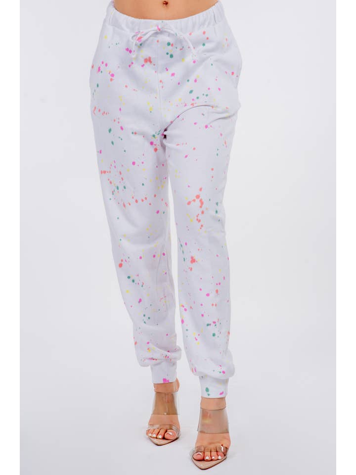 Lux Los Angeles - Wholesale Lounge Sweatpants/Joggers - Women's - Splatter paint Joggers