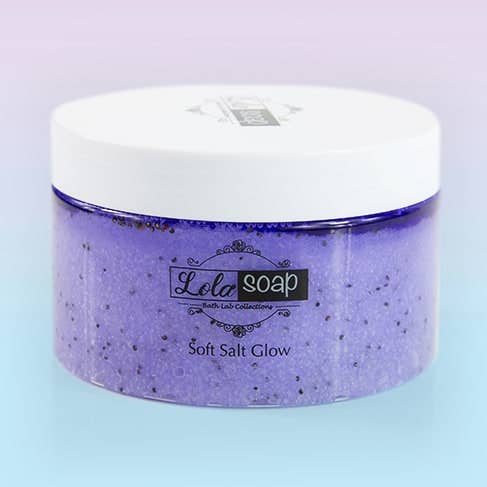 Gommage Doux au Sel et à la Lavande pour la vente par Lola Soap