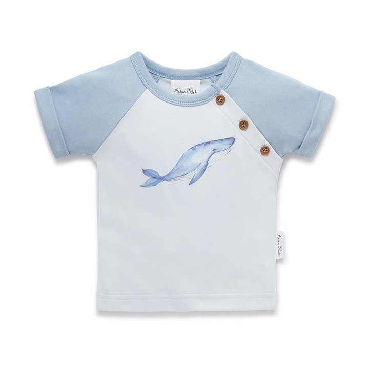 Camiseta Raglán con Estampado de Ballena para venta al por mayor de Aster & Oak