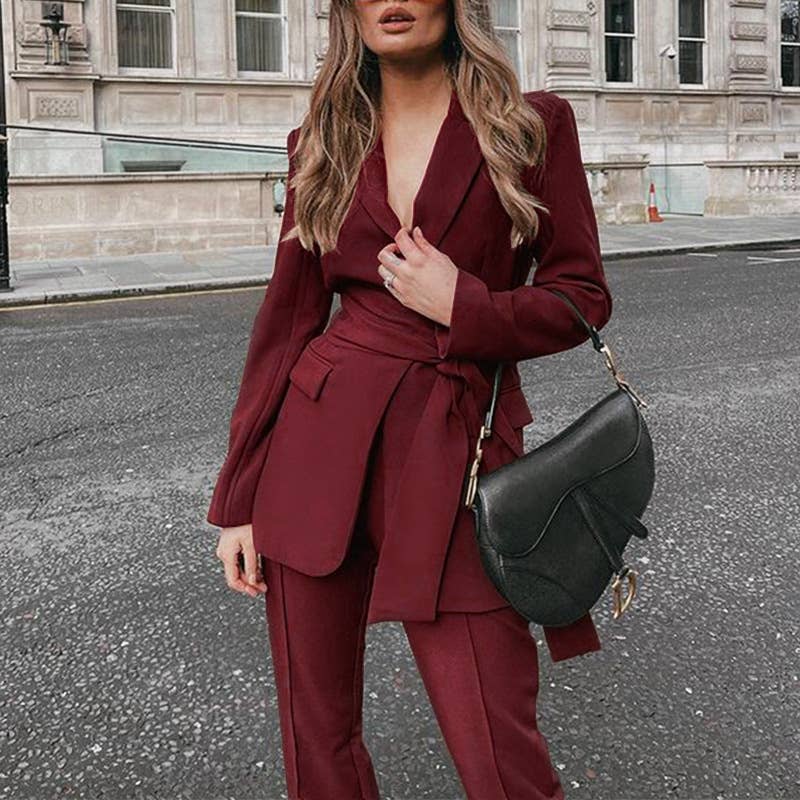 HIDDENBRAND - Wholesale Suit Set - Women's - Elegant And Stylish Suit Two-Piece Set4