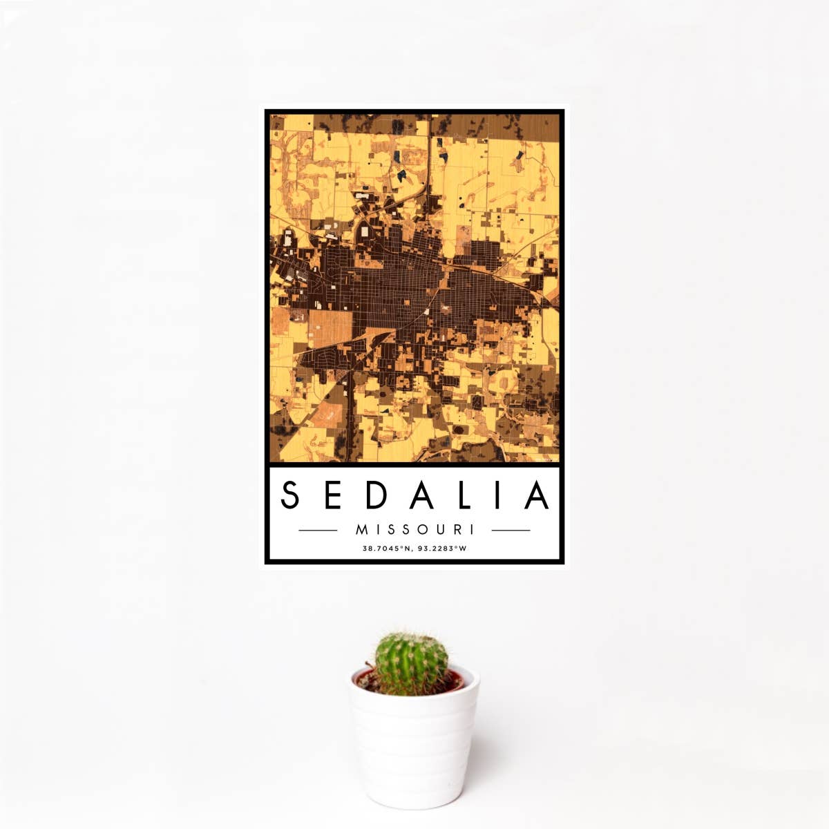 JACE.design - Wholesale Art Print - Sedalia MO Map Print Ember0