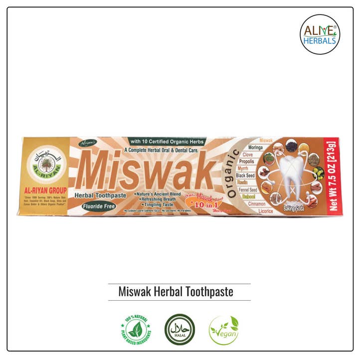 Miswak Herbal Toothpaste for wholesale by Alive Herbals