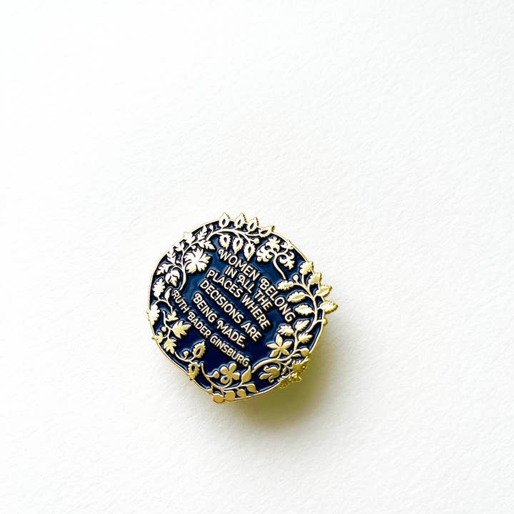 Fabulously Feminist - Wholesale Lapel Pin/Button - Women Belong In All The Places, Ruth Bader Ginsburg2