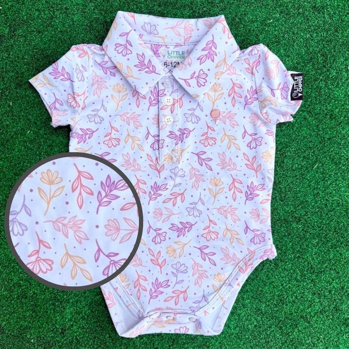 Wildflowers - Onesie Polo for wholesale by Little Chipper Golf