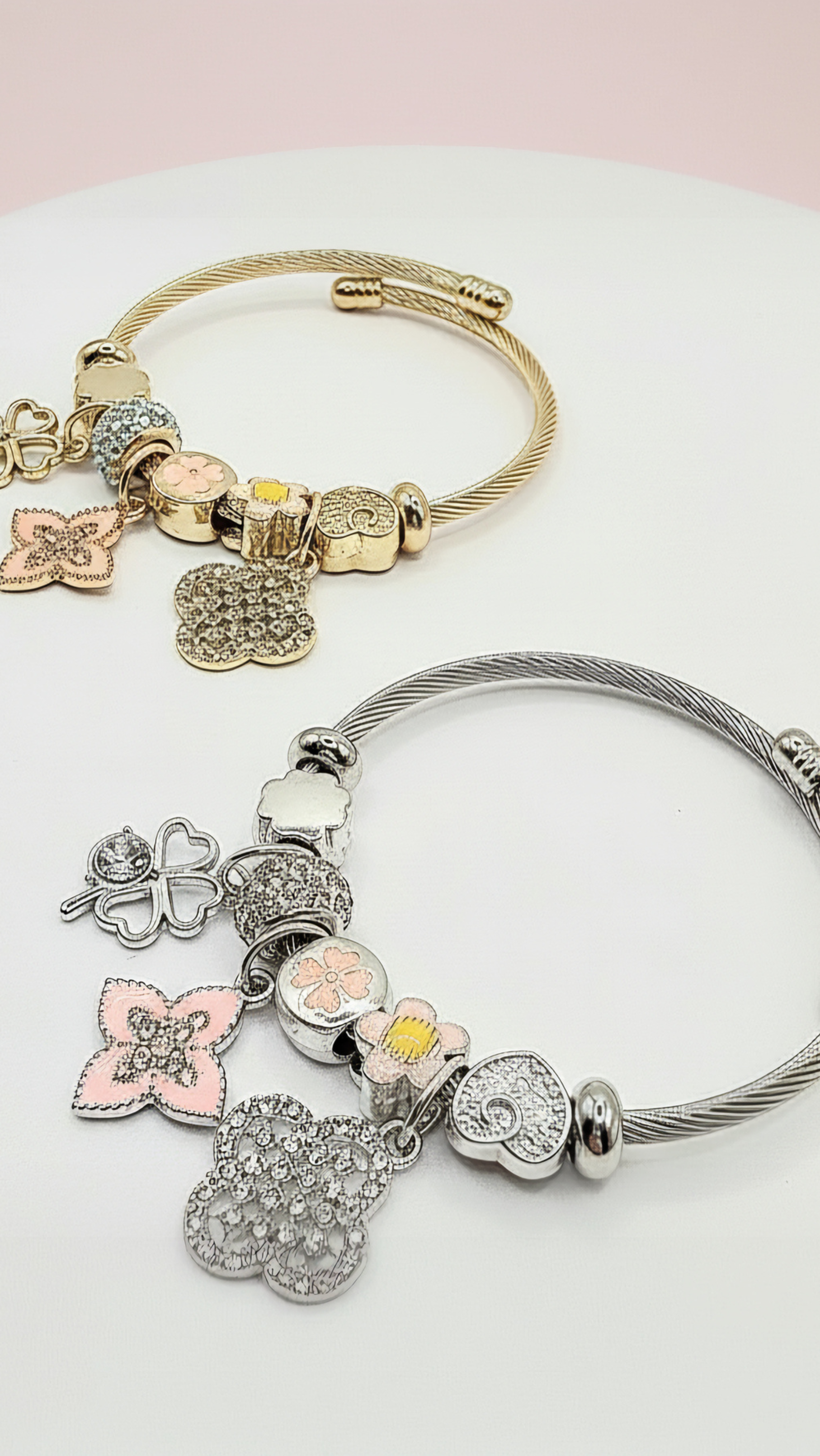 Arya Jewellery Wholesale - Wholesale Charm/Dangle Bracelet - Clover Crystal Charm Beaded Bracelet4