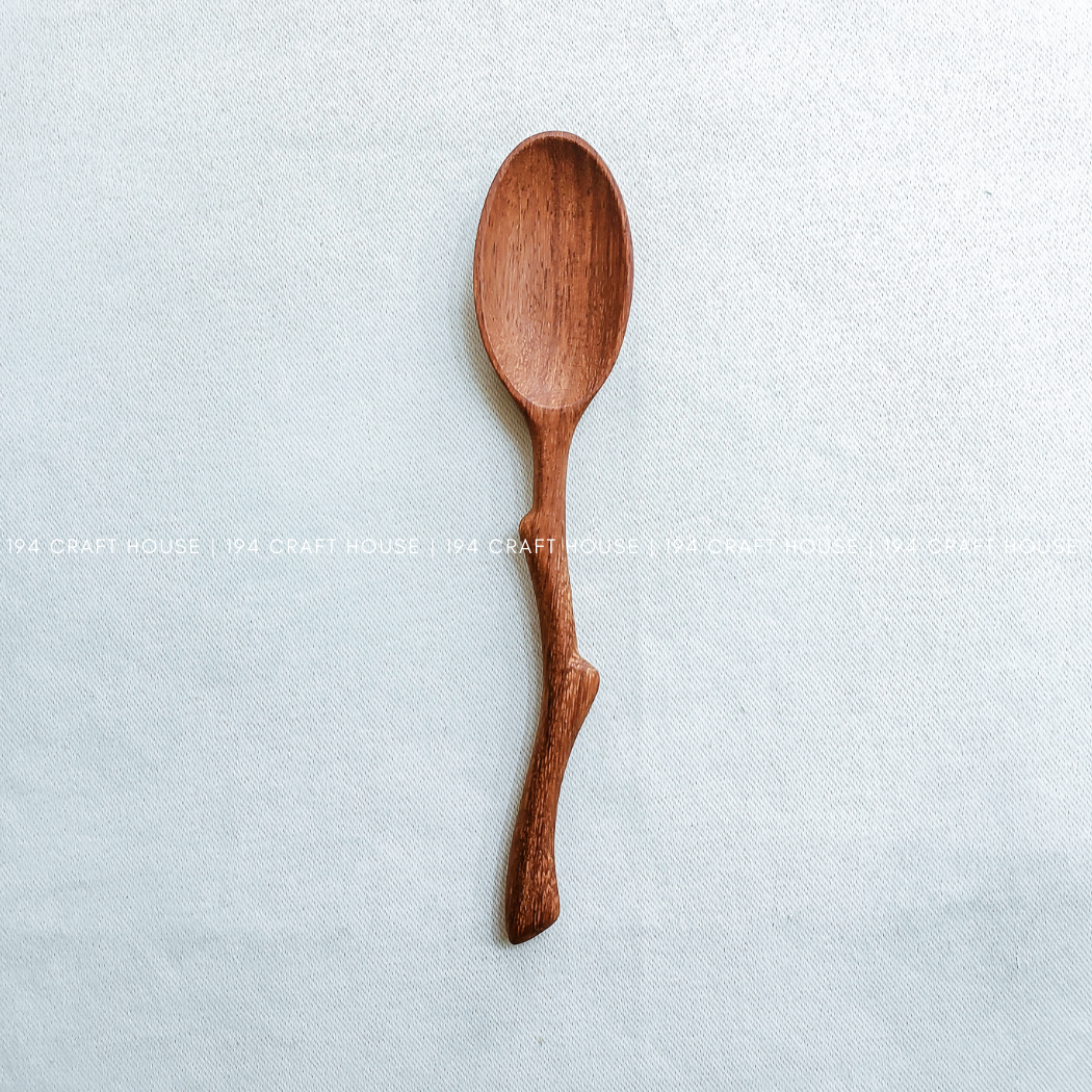 194 Craft House - Venta al por mayor Utensilio para servir - Cuchara de madera con mango de rama, utensilios de cocina2