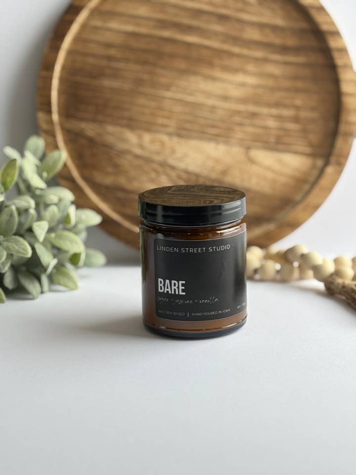 Bare Soy Candle for wholesale by Linden Street Studio
