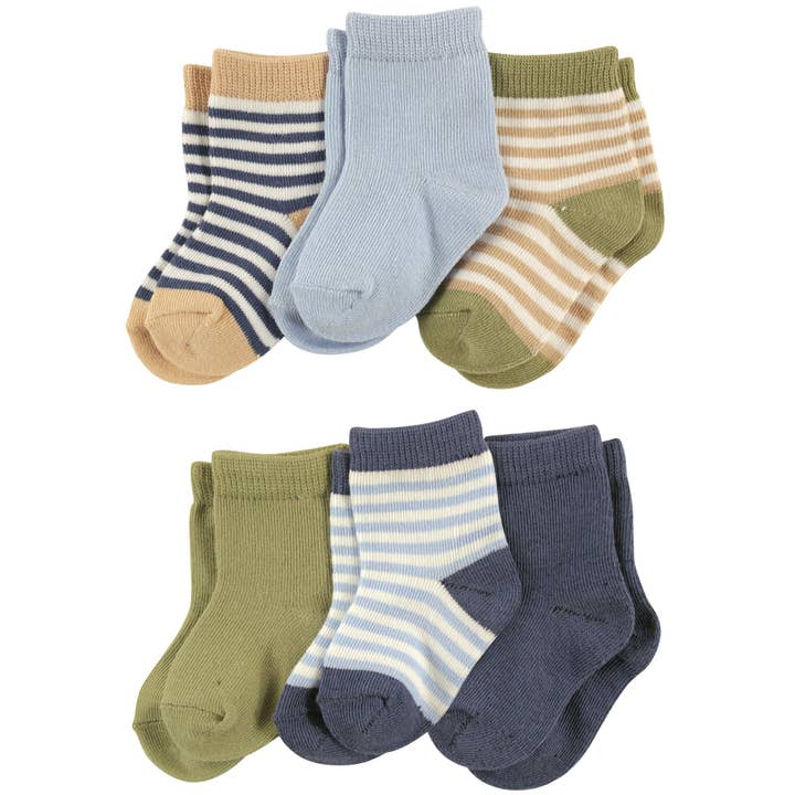 Touched by Nature Organic Cotton Socks, Boy Stripes for wholesale by BabyVision