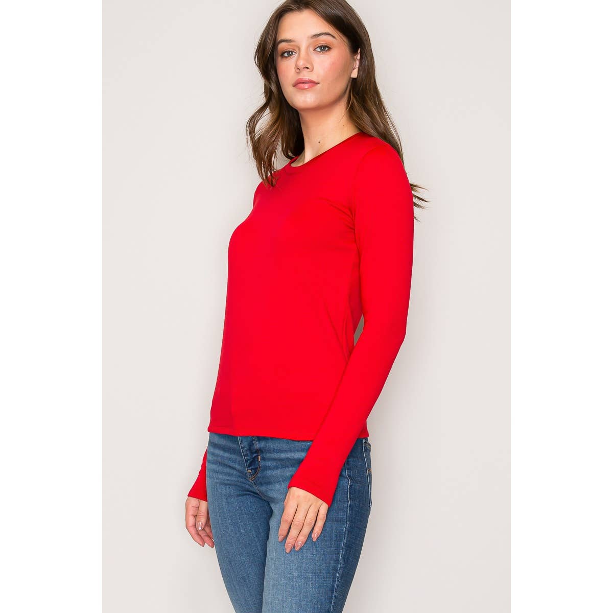 Popular 21 - Wholesale Knit Top - Women's - Fleece Lined Crew Neck Long Sleeve Top10