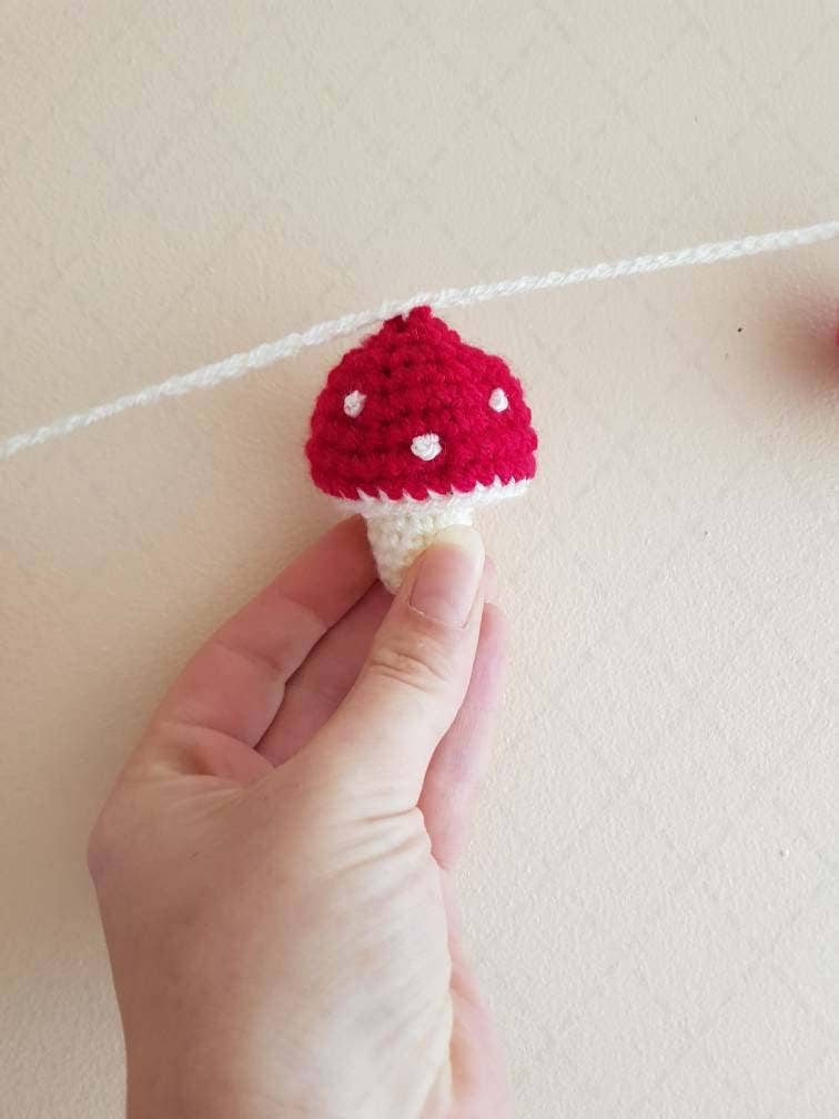 TOMOPOD LLC - Wholesale Bunting/Garland - Crochet Toadstool Garland, Mushroom Garland Woodland Bunting9