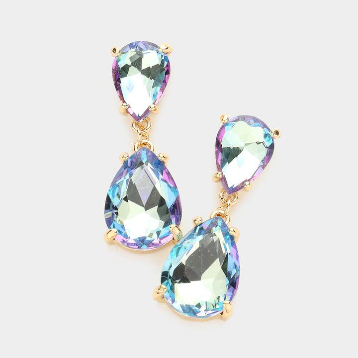Sensibling Corp. - Wholesale Dangle Earrings - Double Teardrop Link Dangle Evening Earrings19
