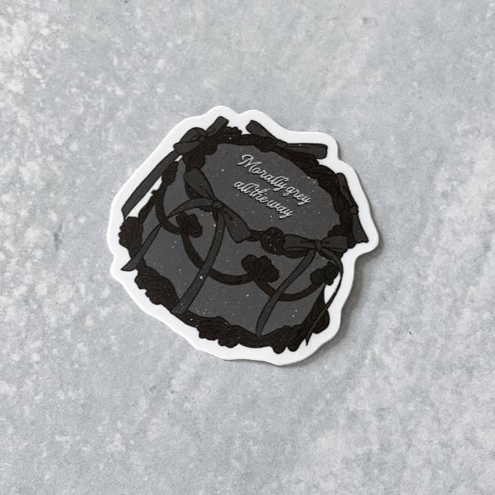 Wolf & Wren Co. - Wholesale Sticker - Morally Grey All The Way Cake Sticker