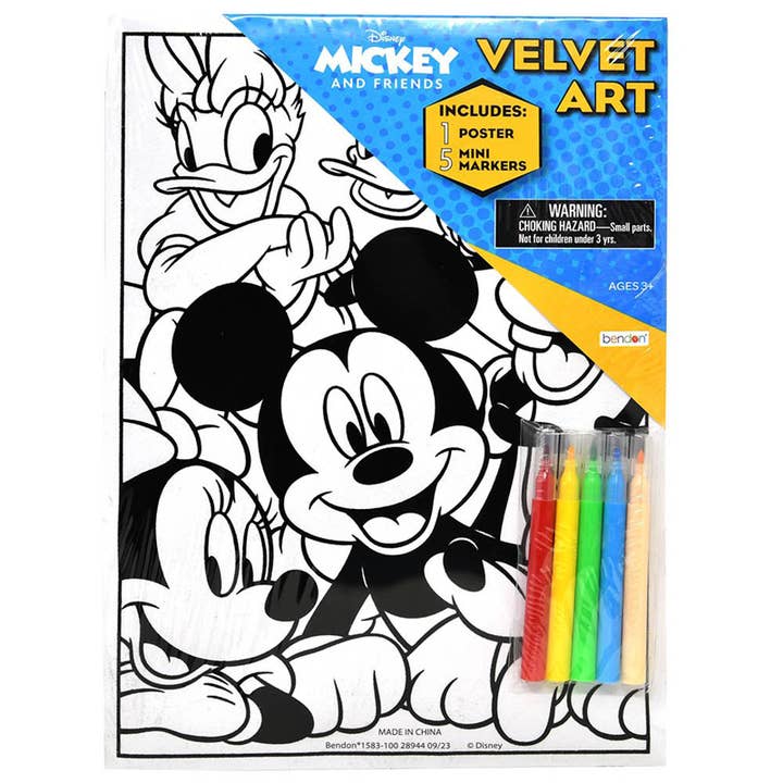 Poster d'arte in velluto di Topolino medio con pennarelli per la vendita all'ingrosso da parte di Deluxe Import Trading