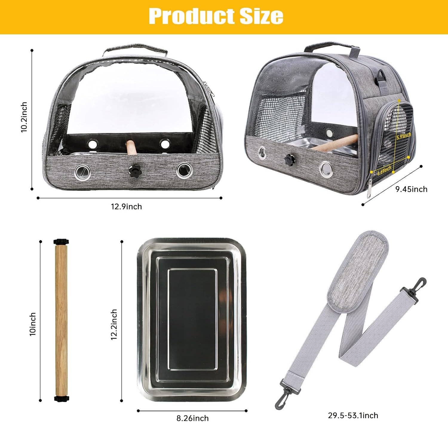 VIGOR - Wholesale Pet Carrier - Cat/Dog - Travel Carrier Bag Portable Bird Backpack with Plat1