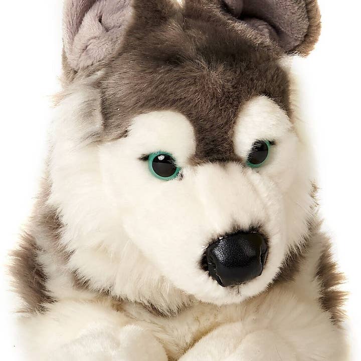 Uni Toys - Wholesale Stuffed/Plush Toy - Kids & Baby - Husky lying down - 40 cm (length) - cuddly/plush toy