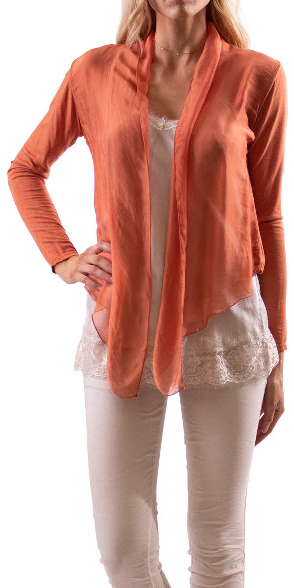 Gigi Moda - Wholesale Cardigan - Women's - Silk Front Cardigan4
