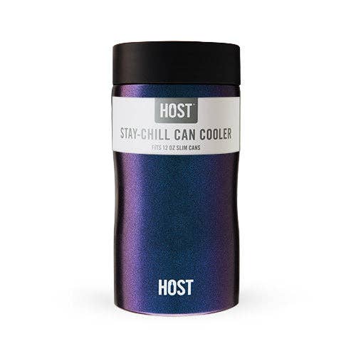 HOST - Wholesale Drink Huggers & Koozies - Stay-Chill Insulated Can Cooler - Slim Cans - Galaxy Black