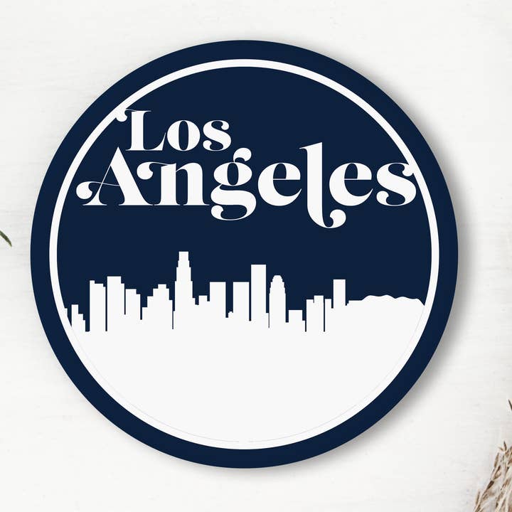 Los Angeles CA retro coasters | flere farver for engroshandel hos Paperfinch Design