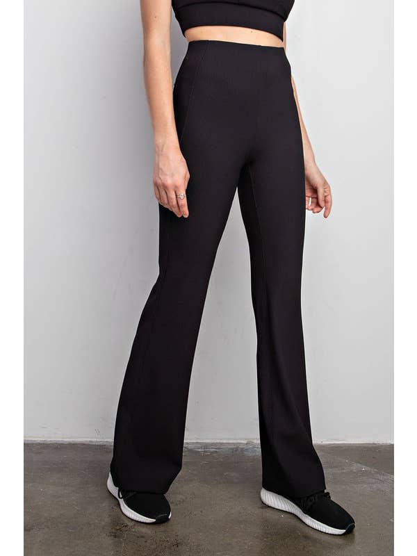 Sunday Morning - Vente Legging tendance – femme - P566237 Legging à côtes en nylon à jambes larges8