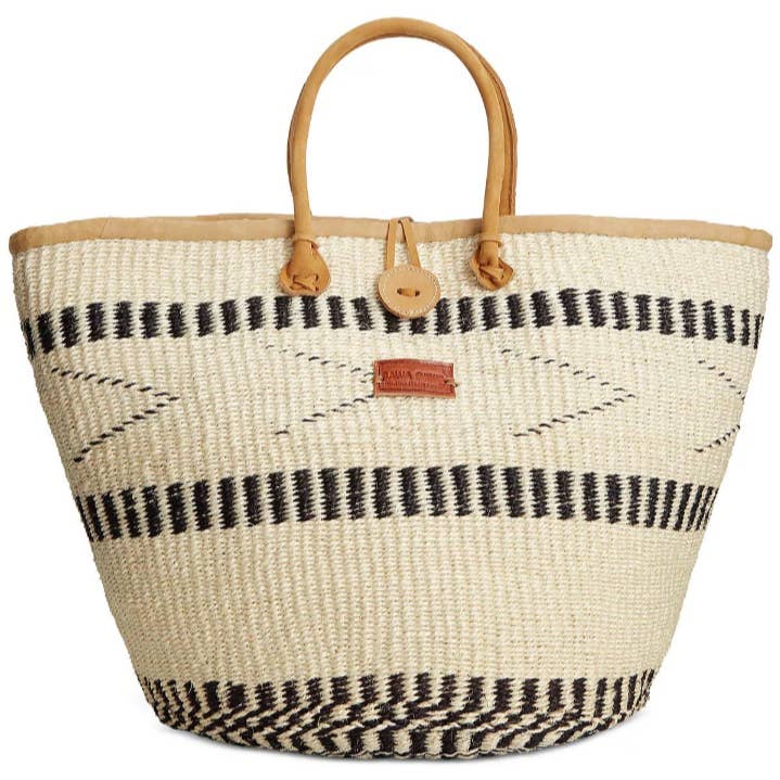 Balance Point Handmade Sisal Market Straw Tote Basket for wholesale by SAWA SAWA