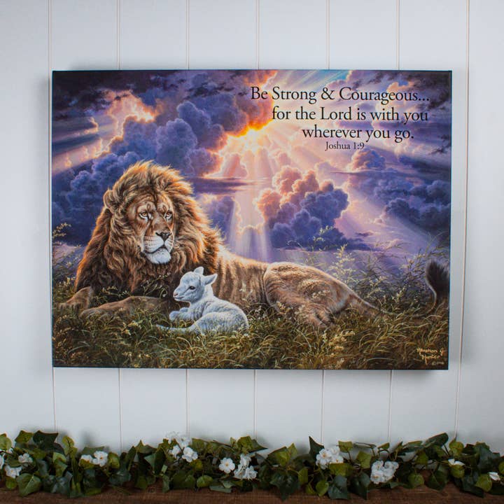 Perfect Peace with Scripture 18x24 Fully Illuminated LED Wall Art for wholesale by Glow Decor