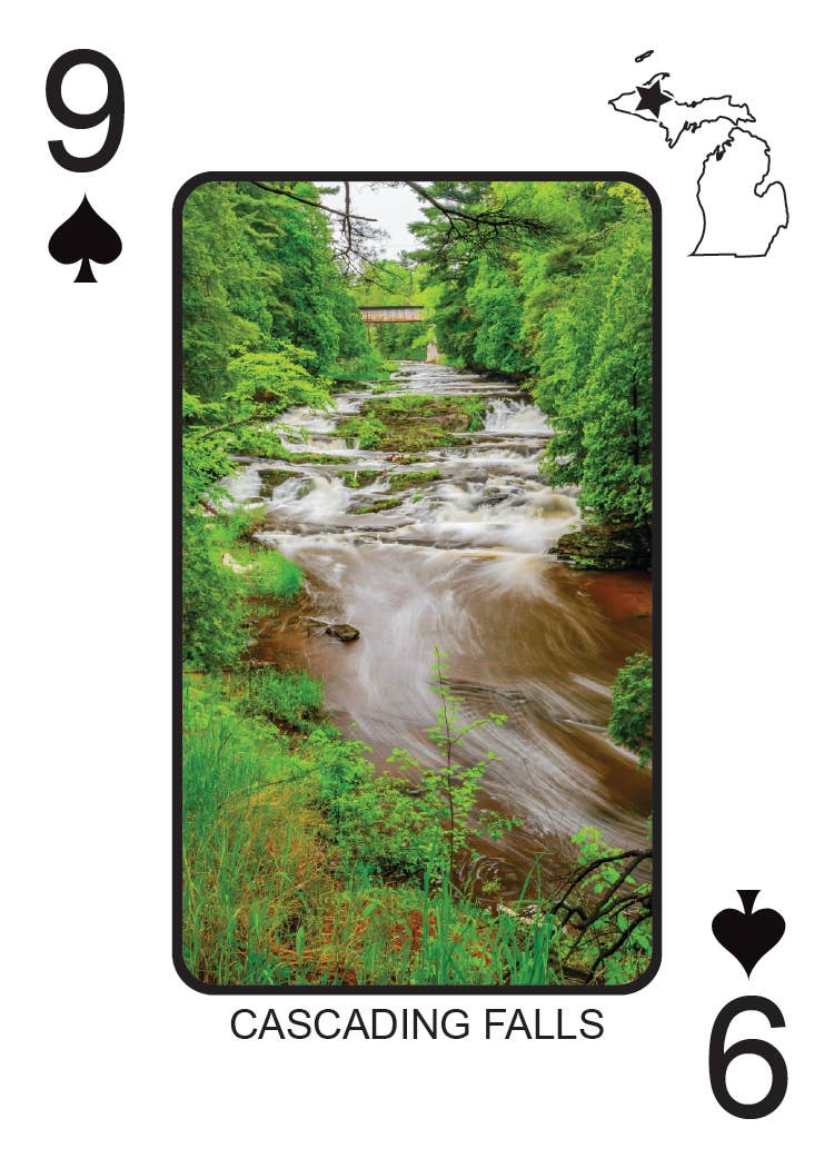 Phil Stagg Photography - Wholesale Playing Cards - WATERFALLS OF MICHIGAN - Playing Cards - Euchre Friendly10