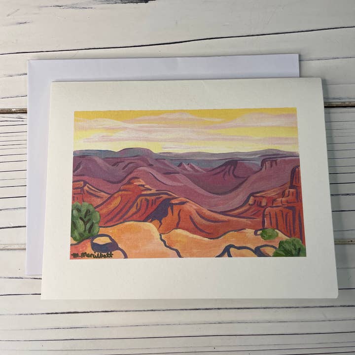 Carte de vœux Rainbow Grand Canyon - Intérieur vierge pour la vente par Two Deserts