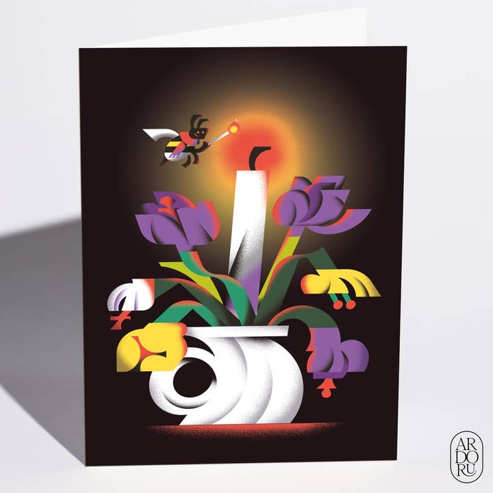 Carte de remerciement - « Bougie » pour la vente par ArdorU