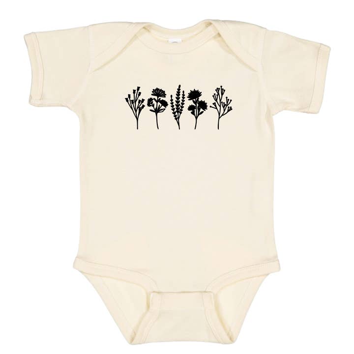 Twine Design - Vente Body (sans pieds) – bébé - Grenouillère Wildflower/T-shirt pour tout-petit