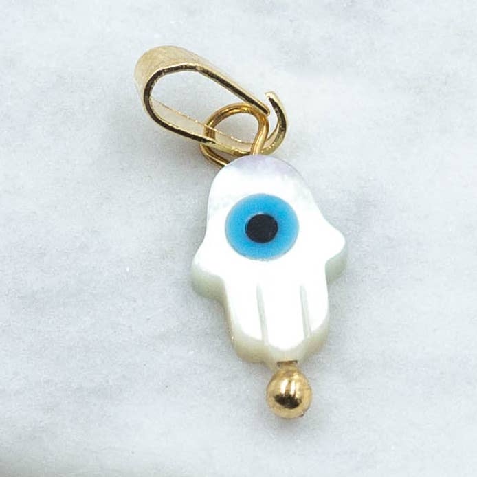 Tiny Hamsa Hand Pendant for wholesale by Cherie by Cherie