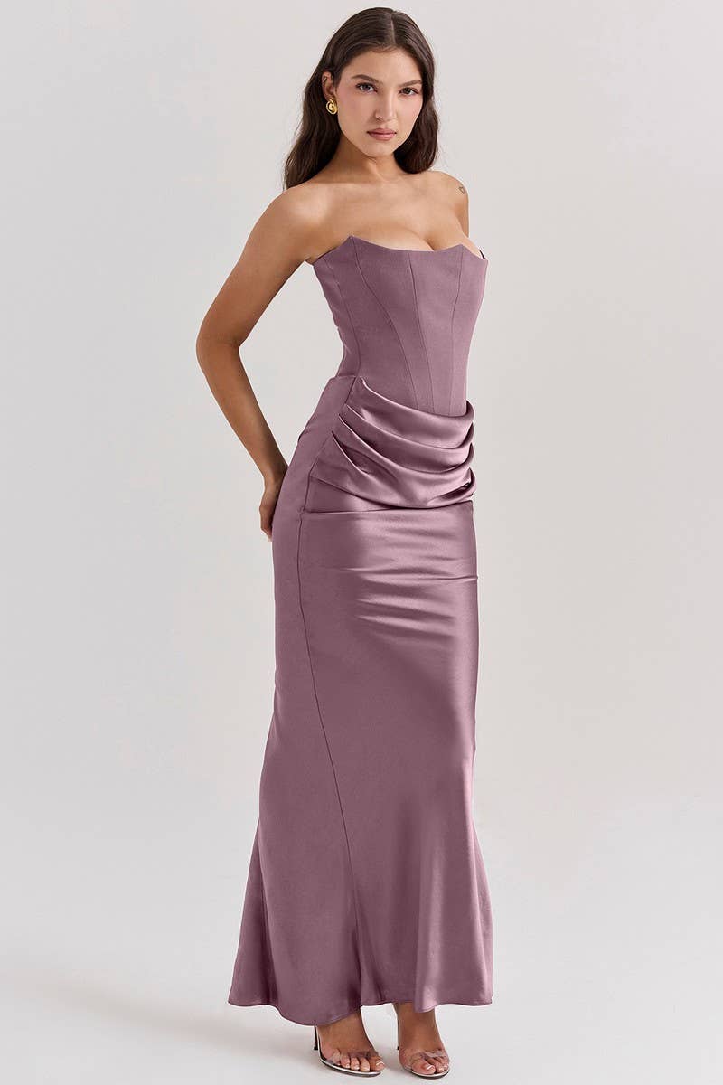 NINEXIS - Wholesale Dress - Women's - CWDMD5492_STRAPLESS BONED FITTED SOLID COLOR MERMAID DRESS15