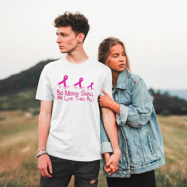 T-shirt unisexe à manches courtes pour la sensibilisation au cancer du sein, grande, moyenne et petite pour la vente par inspire