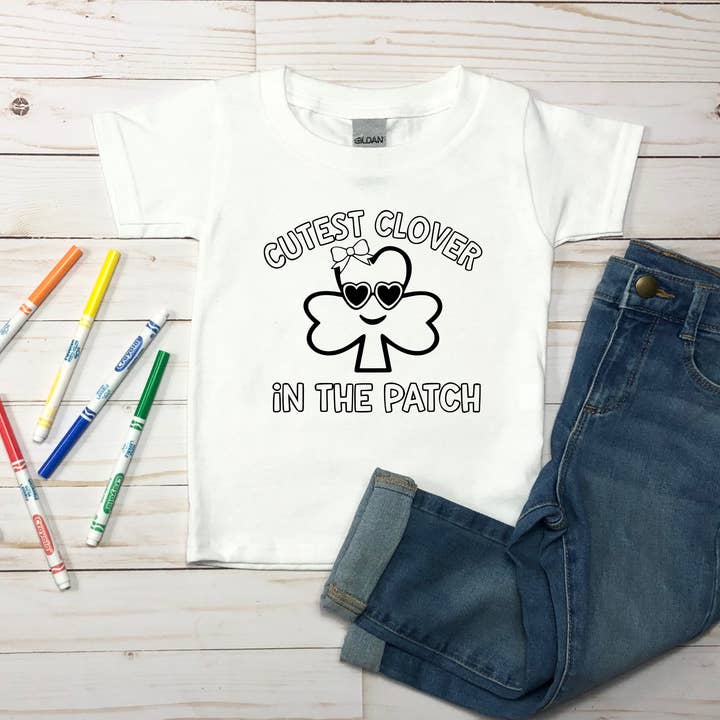 Camisa para colorear Cutest Clover in The Patch para venta al por mayor de Ojean Sparkles