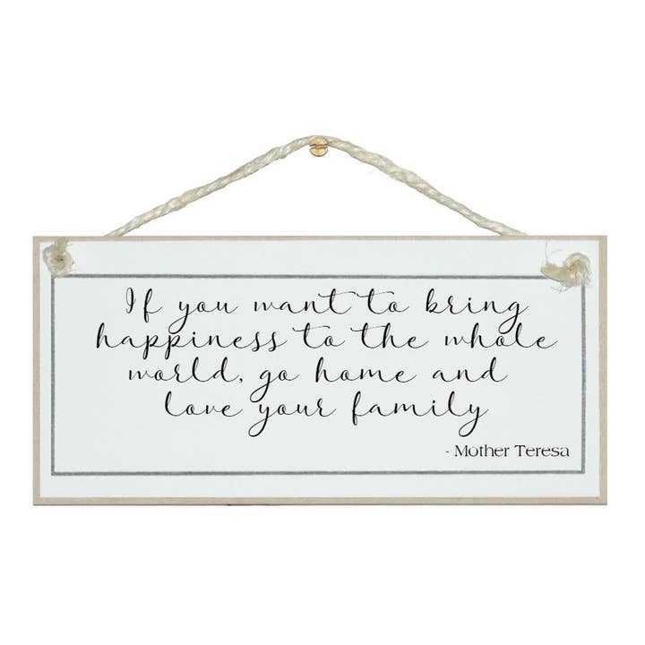 Rentrez chez vous et aimez votre famille Home Signs pour la vente par Crafty Clara