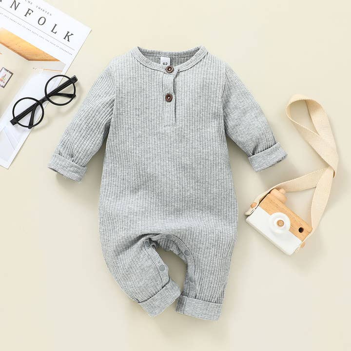 PatPat - Wholesale Jumpsuit – Baby - Baby Boy / Girl Cotton Knitted Style Cardigan Jumpsuit11
