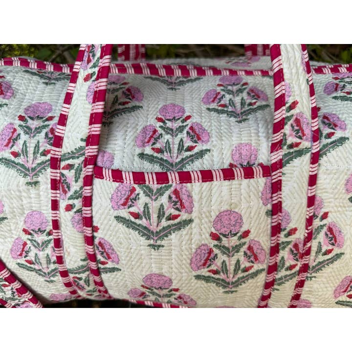 Bhawana Handicrafts - Wholesale Weekender Bag - Women's - Beautiful Cotton Bag Large Quilted Duffle Bag Shopping Bags