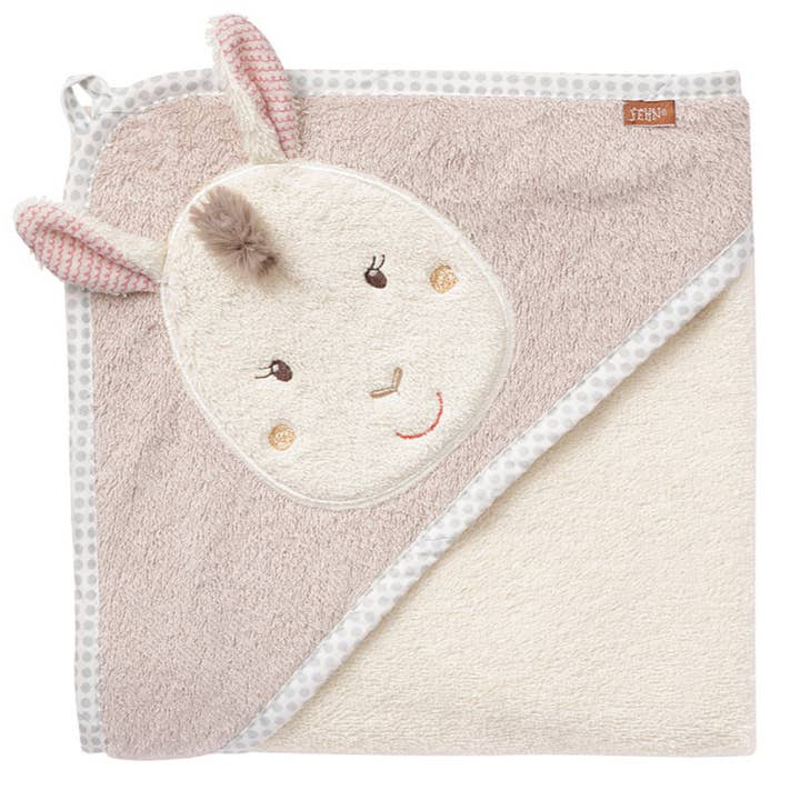Fehn - Venta al por mayor Toallas de poncho - Niños y bebés - Toalla de baño con capucha Lama, poncho de baño de felpa