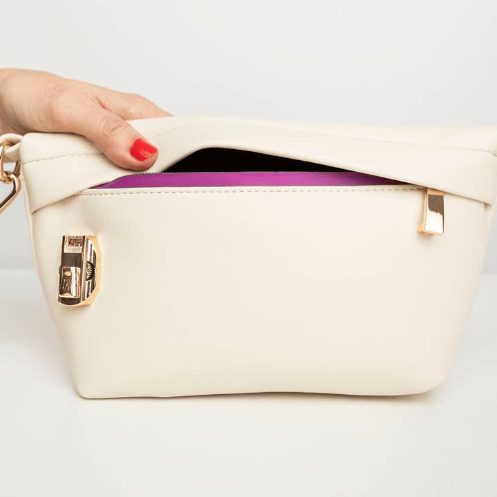 Luxe LOCKING pouch bag for wholesale by snugbox