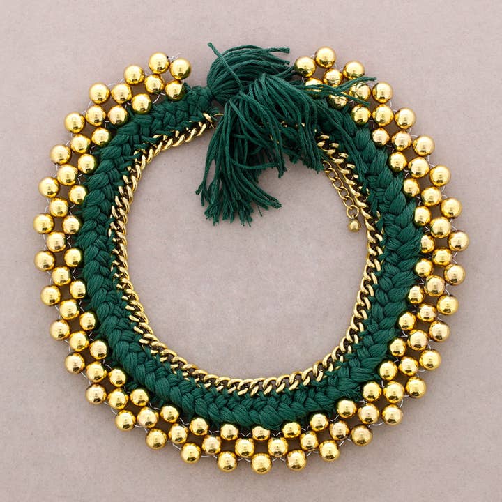 La Cuerda De Sol – wholesale Snap-smycken – FLÄTAD TRÅD PÄRLHALSBAND
