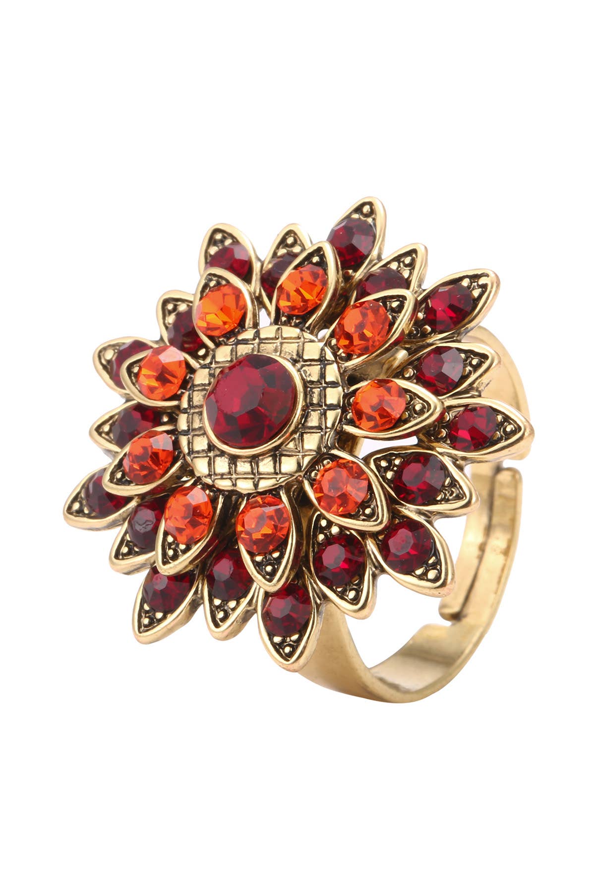 Blossom bijoux - Wholesale Multi-Stone Ring - 19AHBG014 Adjustable Rhinestone Rings3