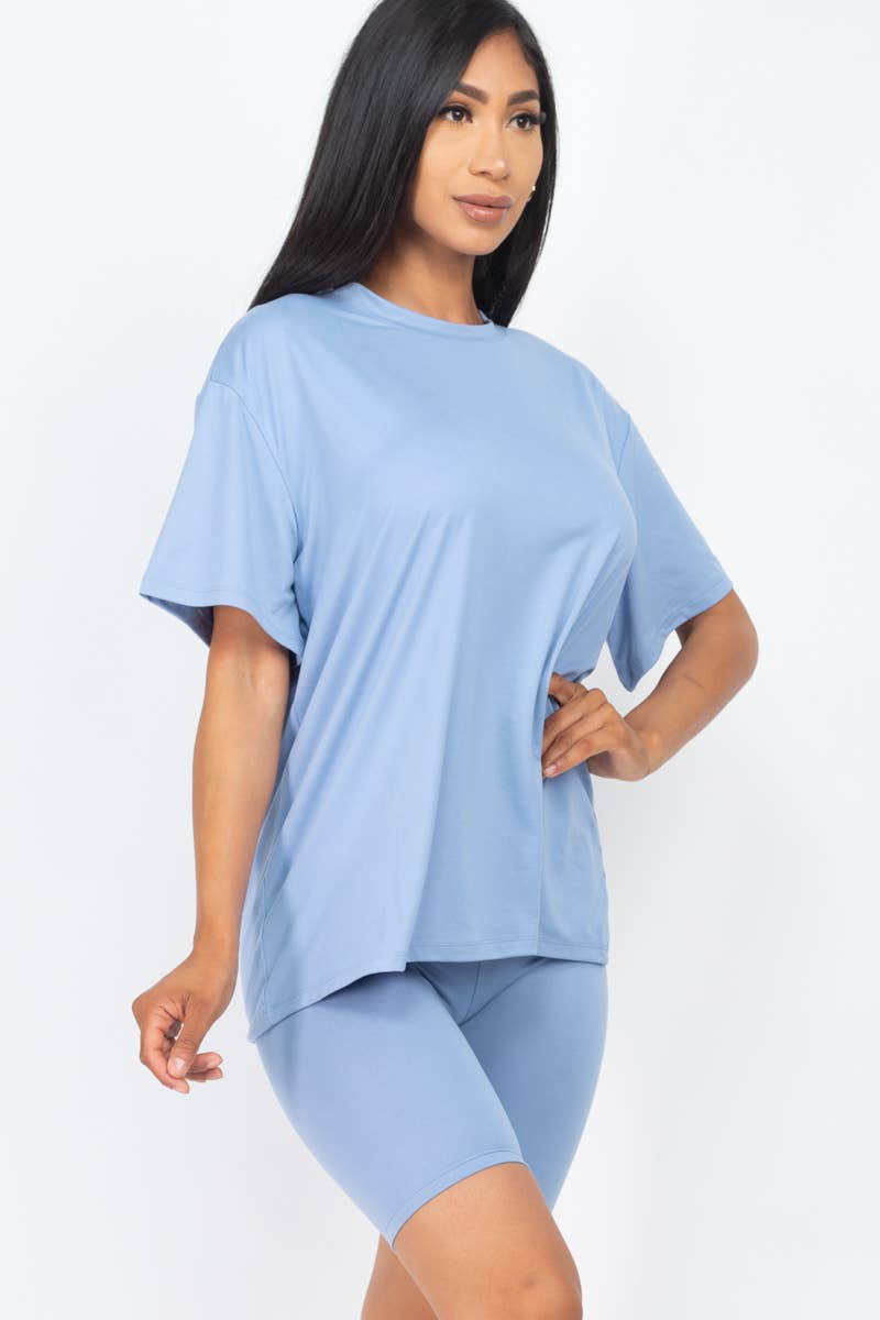 CAPELLA APPAREL - Wholesale Activewear Set - Women's - Loose Fit Top & Bike Shorts Set27