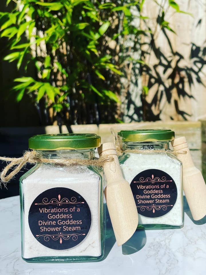 Divine Goddess Shower Steam - Relaxation with Amethyst for wholesale by Vibrations of a Goddess