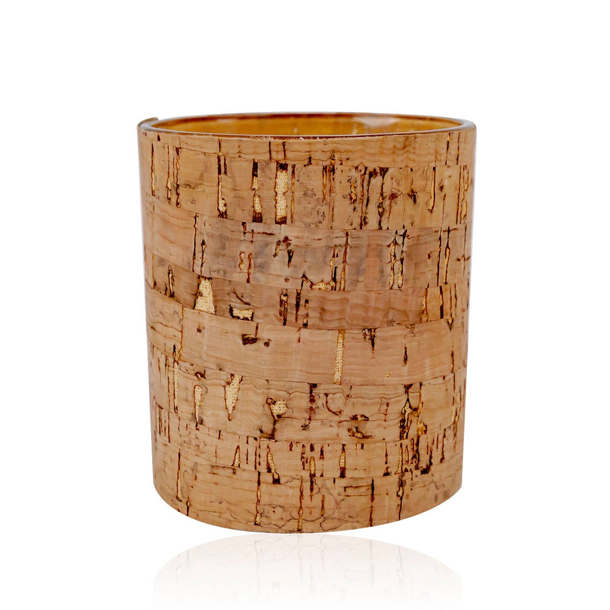 Accentra - Wholesale Candle Holder - Cork-effect glass lantern0