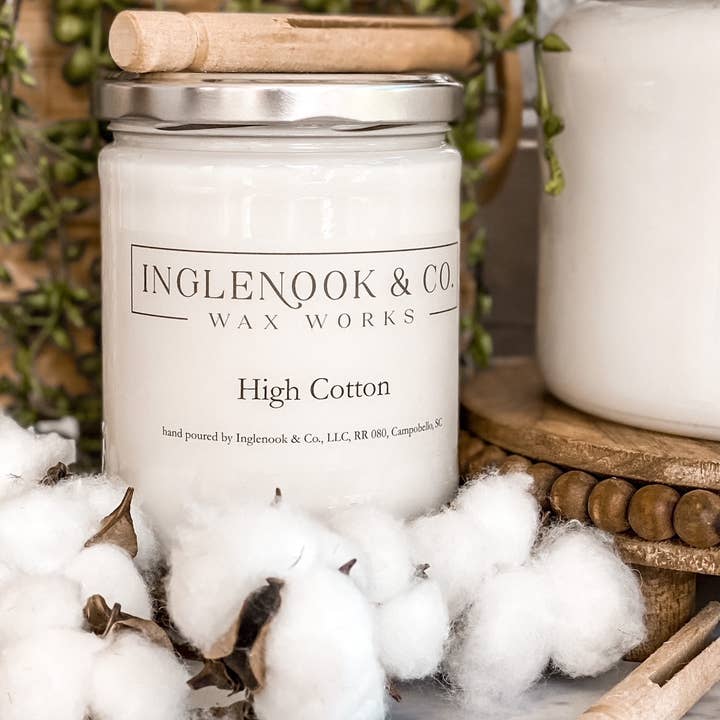 Inglenook & Co. - Wholesale Jar/Filled Candle - High Cotton Soy Wax Soy Candle Clean Appearance Southern1